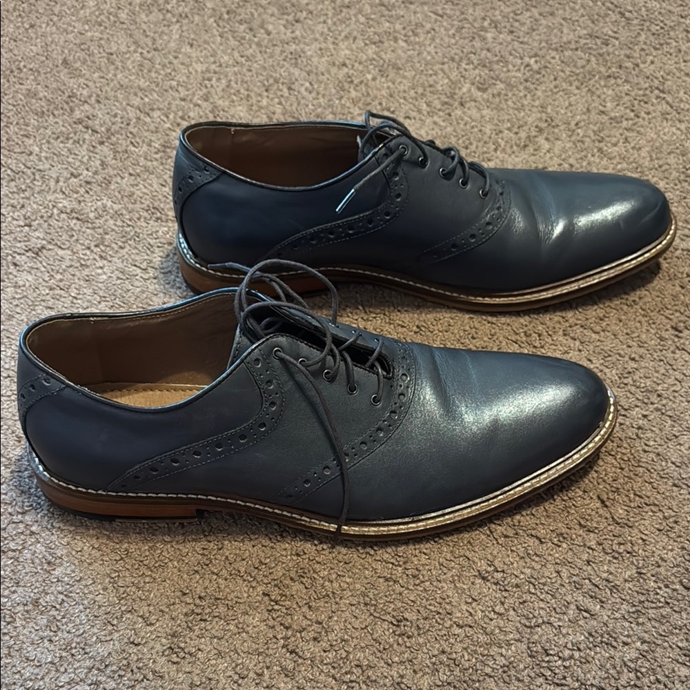 👞 Aston Grey “Tokyo” Dress Shoes – Mid Grey – Size 12 - Picture 2 of 10